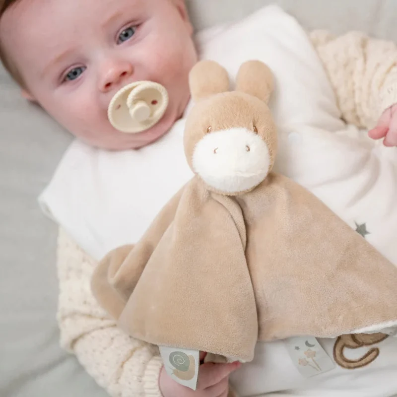 Doudou Âne LouLou – 28 x 28 cm – Caramel clair – Nattou