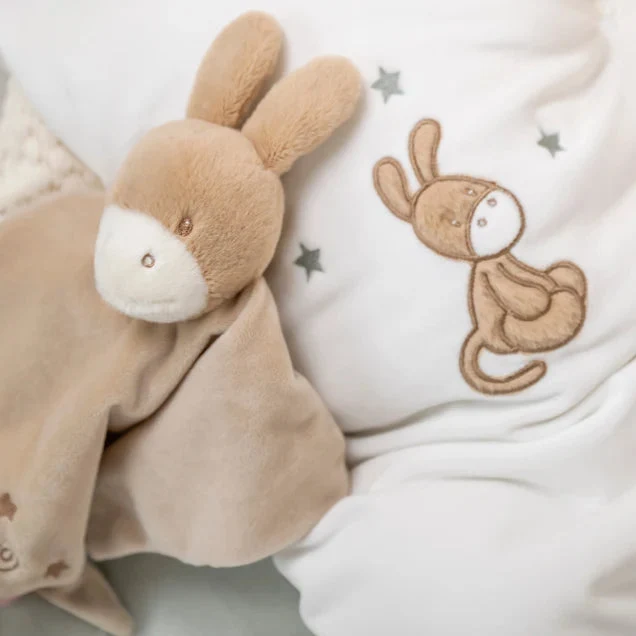 Doudou Âne LouLou – 28 x 28 cm – Caramel clair – Nattou