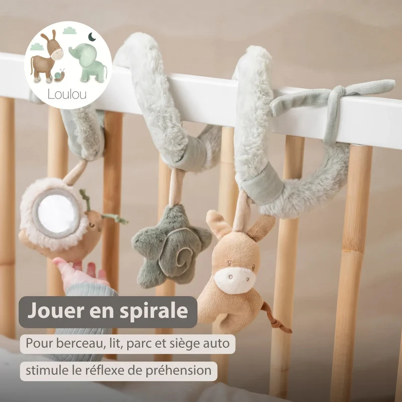 Spirale d’activités bébé LouLou – 18 cm – Nattou