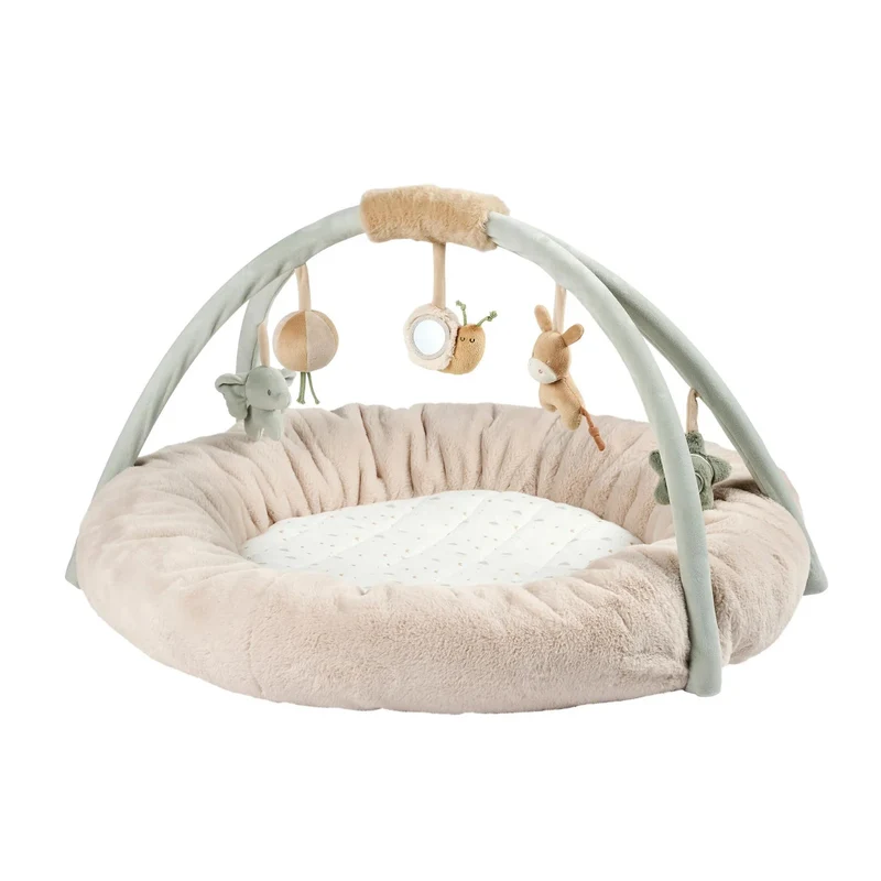 Tapis d’éveil rond rembourré LouLou avec arches – 90 cm – Nattou