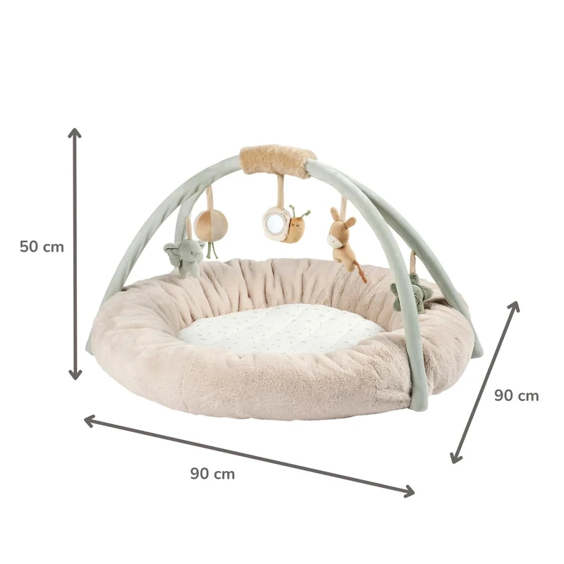 Tapis d’éveil rond rembourré LouLou avec arches – 90 cm – Nattou