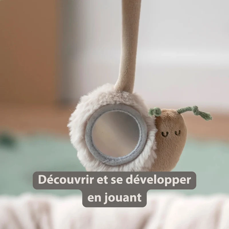 Tapis d’éveil rond rembourré LouLou avec arches – 90 cm – Nattou