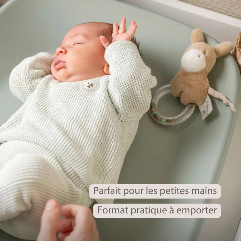 Hochet anneau LouLou Âne – 15 cm – Caramel clair nattou