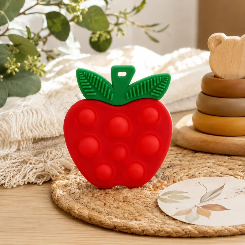 Jouet pop-it Silicone pomme rouge