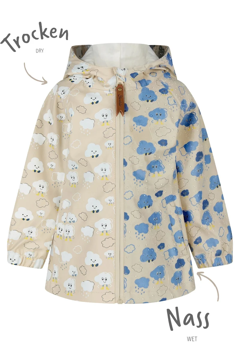 Veste de pluie magique Nuages – Change de couleur sous la pluie