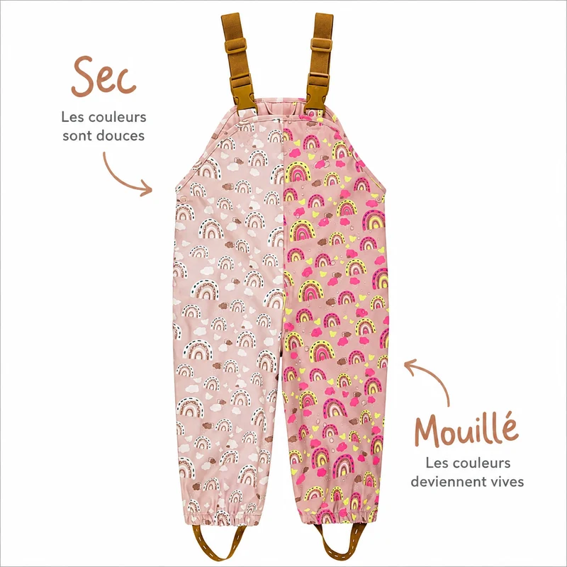 Pantalon de pluie magique Arc-en-Ciel – Change de couleur sous la pluie