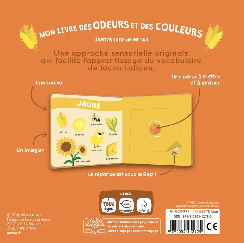 Mon livre des odeurs et des couleurs - La ferme