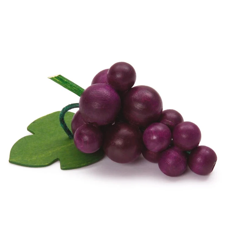 Grappe de raisin noir en bois
