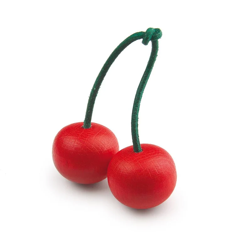 Duo de cerises en bois