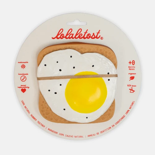 Tartine à l'Œuf au Plat Anneau de Dentition Bébé