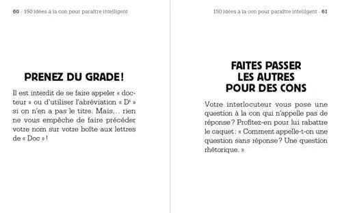 150 idées à la con pour paraître intelligent