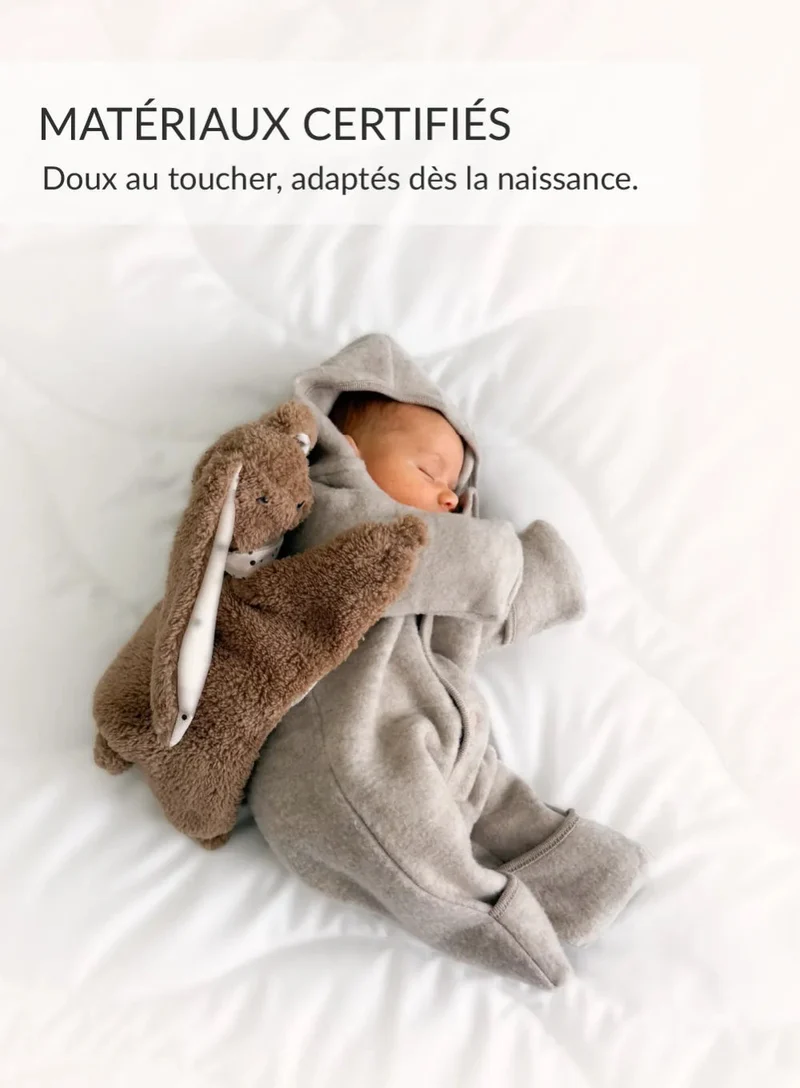 Doudou bouillotte lesté Lapin Marron myHummy