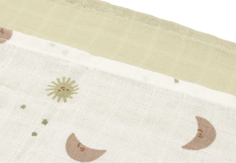 Lot de 3 langes bébé en gaze de coton 70 × 70 cm – Over the Moon