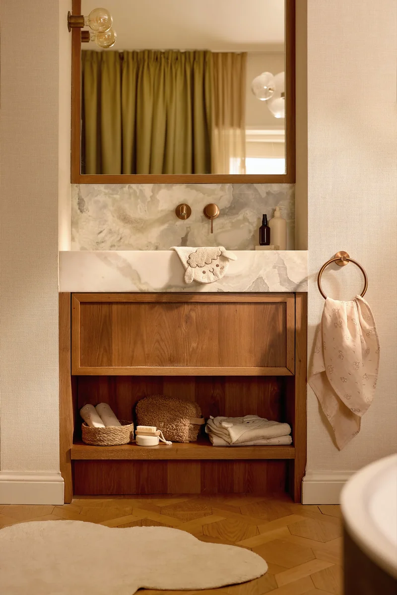 Gant de toilette bébé en éponge – Sheep Sonny