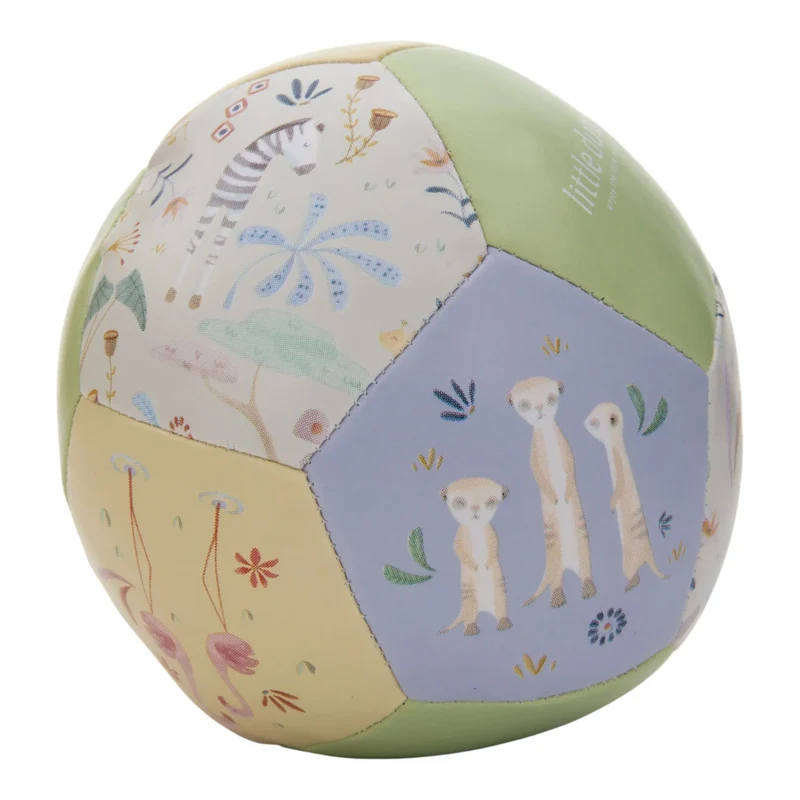 Ballon bébé Safari Friends vert – balle d’éveil dès 3 mois