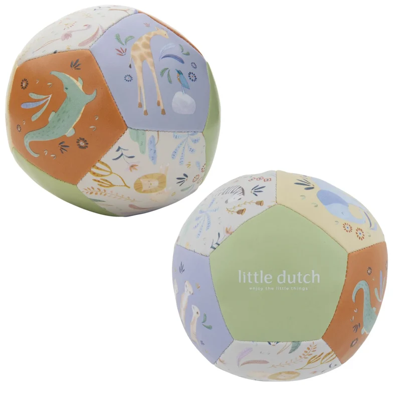 Ballon bébé Safari Friends vert – balle d’éveil dès 3 mois