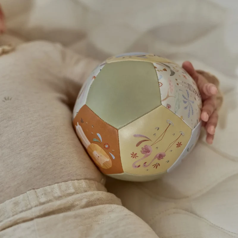 Ballon bébé Safari Friends vert – balle d’éveil dès 3 mois