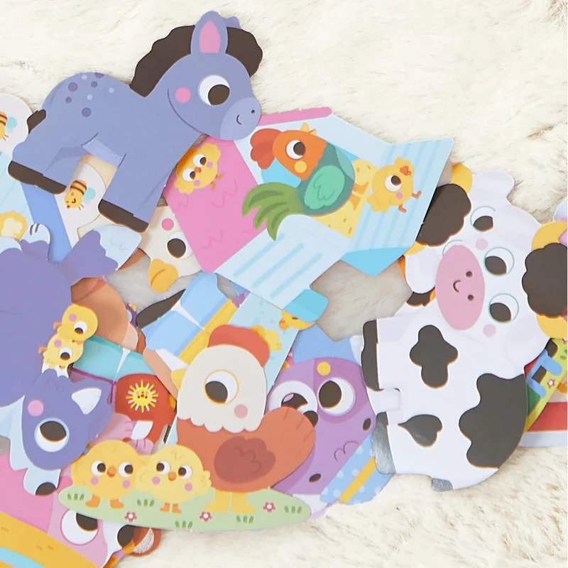 Grandes gommettes animaux de la ferme x50
