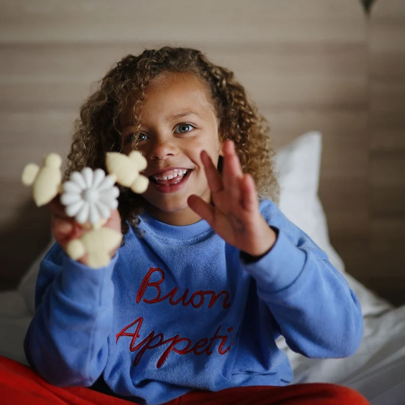 Spinner Abeilles et Fleur Mushie – jouet sensoriel avec ventouse