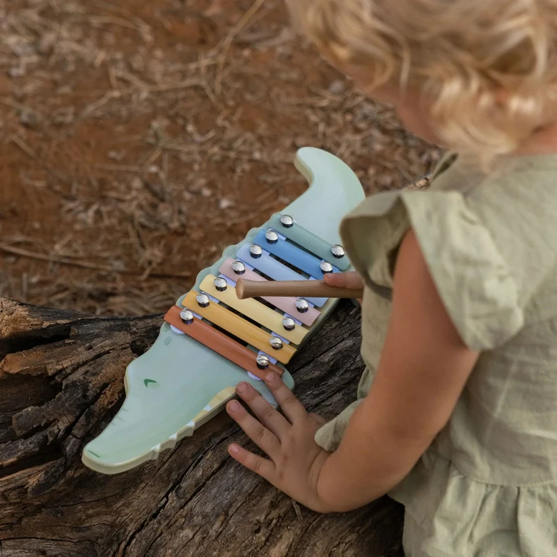 Xylophone Crocodile Safari Friends – instrument musical en bois