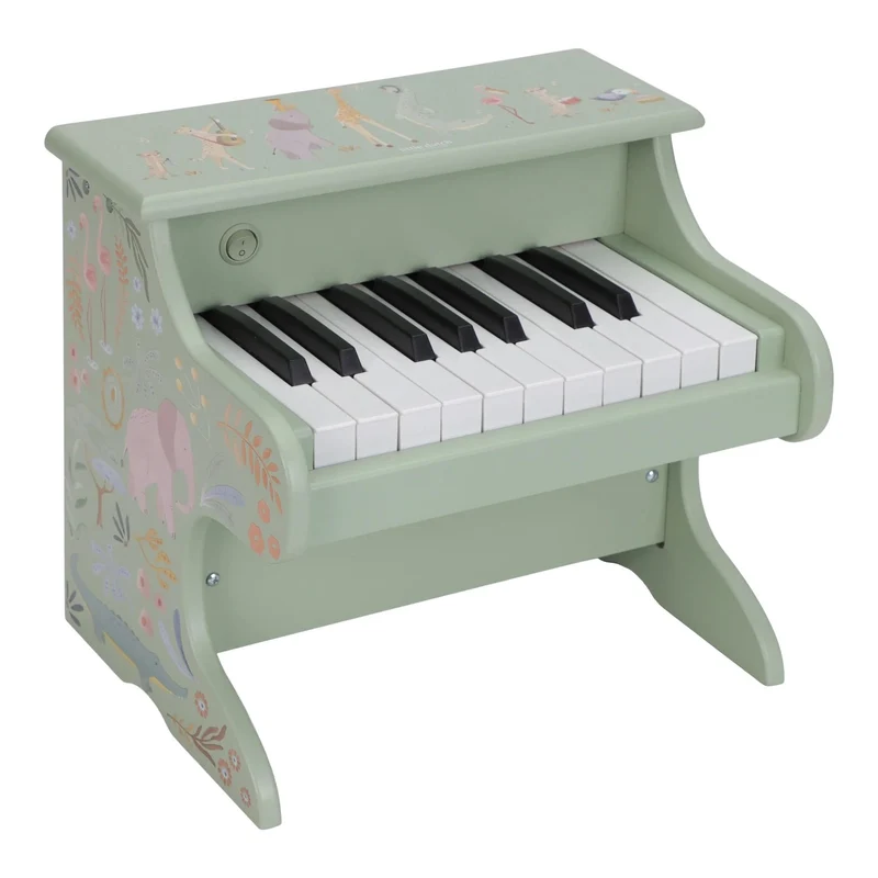 Piano en bois vert Safari Friends – premier piano enfant