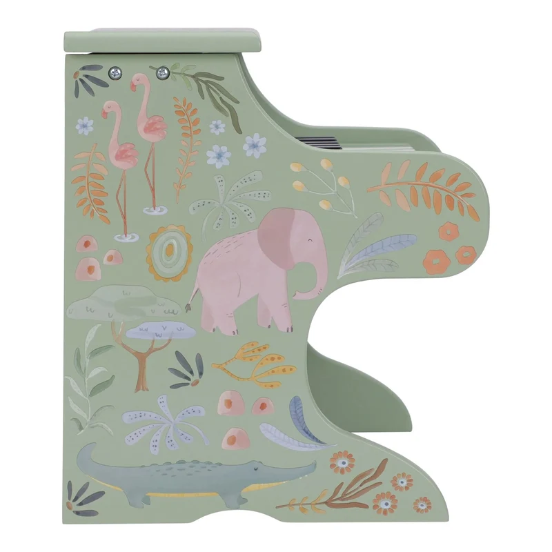 Piano en bois vert Safari Friends – premier piano enfant