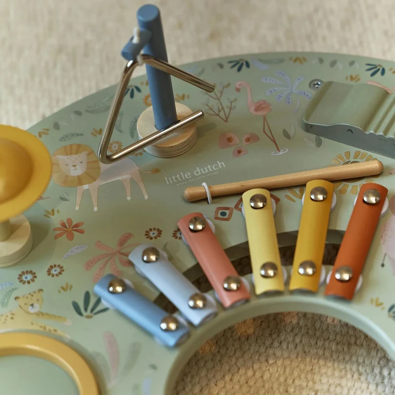 Table d’activités musicale Safari Friends – jouet musical en bois