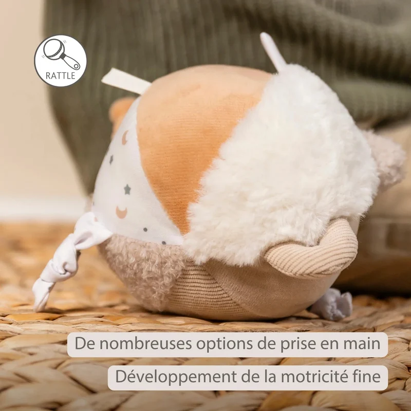 Balle d’activités Lapidou – 15 cm Beige