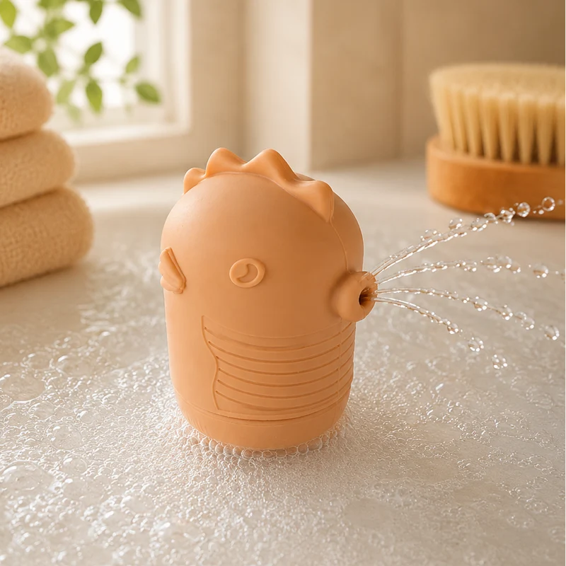 Jouet de bain 4 animaux de la mer beige