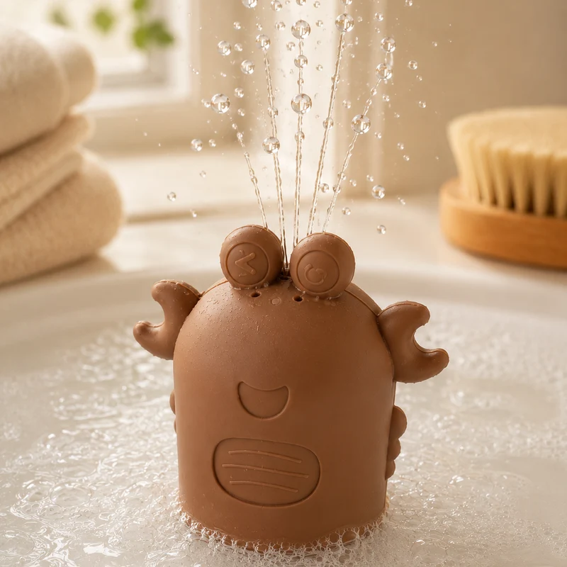 Jouet de bain 4 animaux de la mer beige
