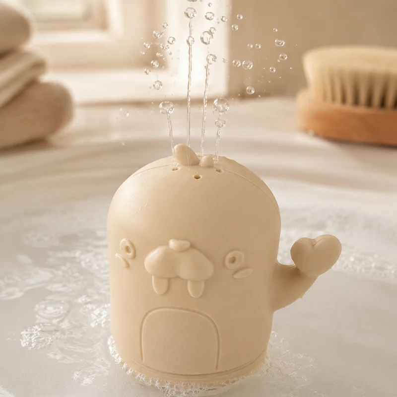 Jouet de bain 4 animaux de la mer beige