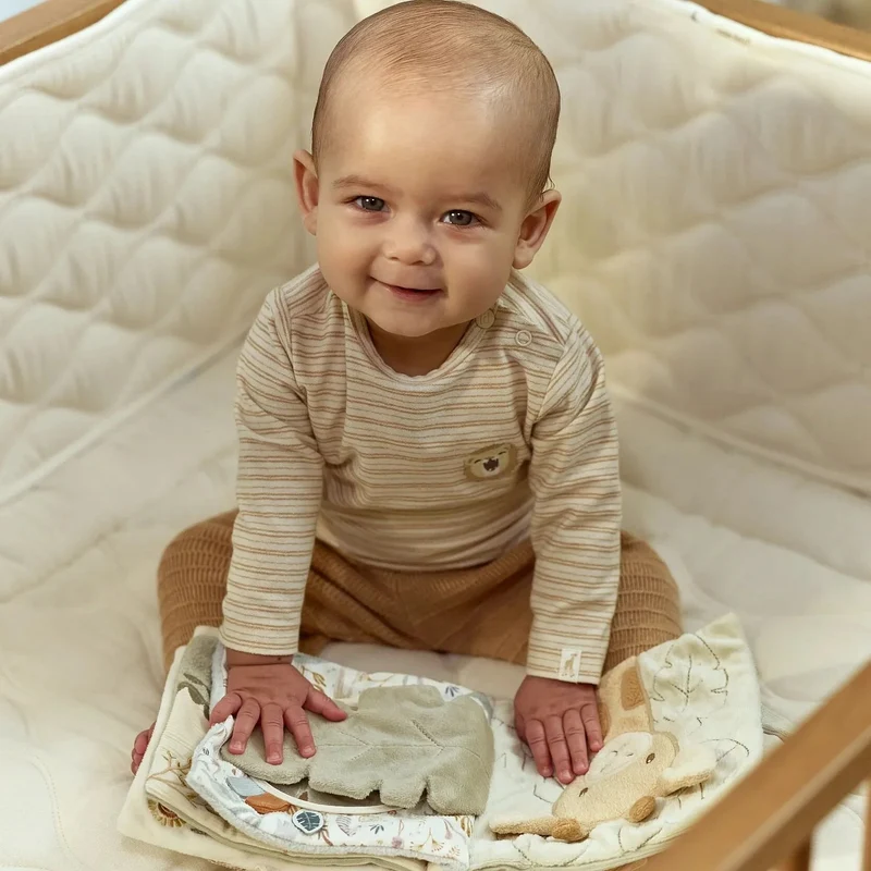 Livre tissu d’activités Safari Friends – livre sensoriel bébé