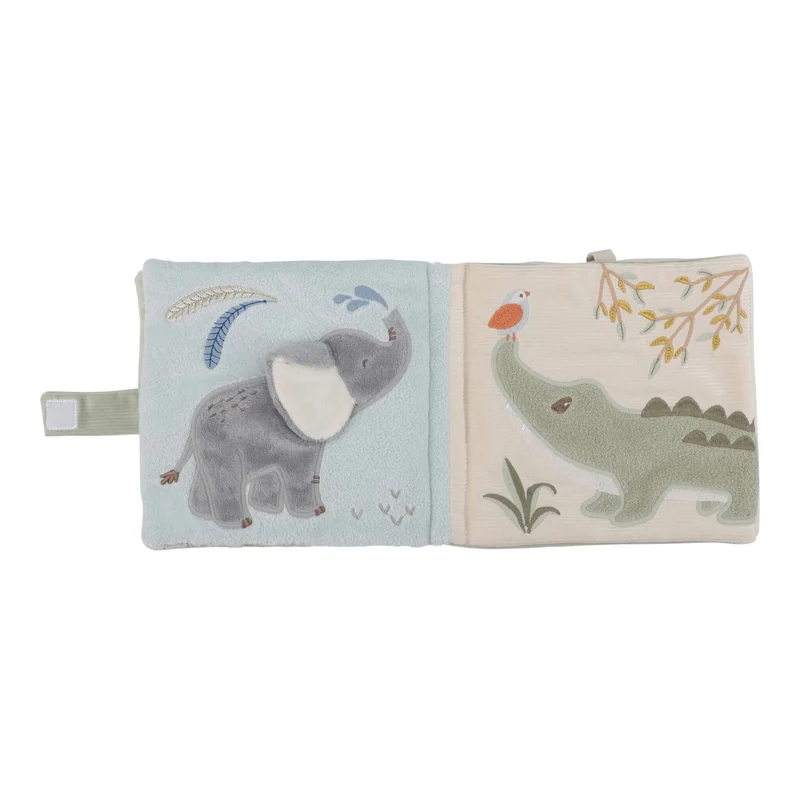 Livre tissu d’activités Safari Friends – livre sensoriel bébé