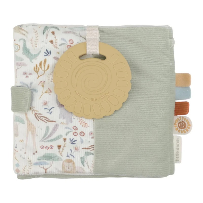 Livre tissu d’activités Safari Friends – livre sensoriel bébé