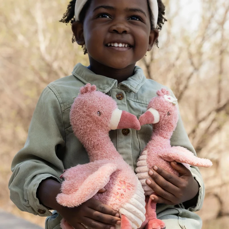 Peluche flamant rose 32 cm – compagnon doux pour bébé