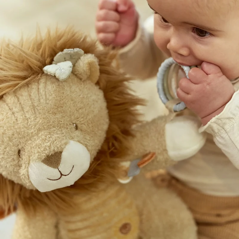 Peluche d’activités lion Safari Friends – jouet sensoriel bébé