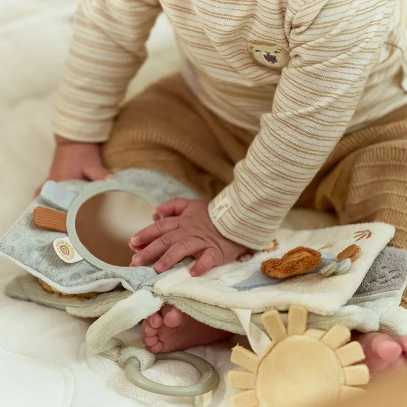 Livre d’activités pour poussette Safari Friends – livre sensoriel bébé