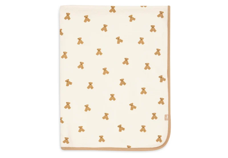Couverture bébé Little Waffle Mini Teddy Bear – douceur et confort
