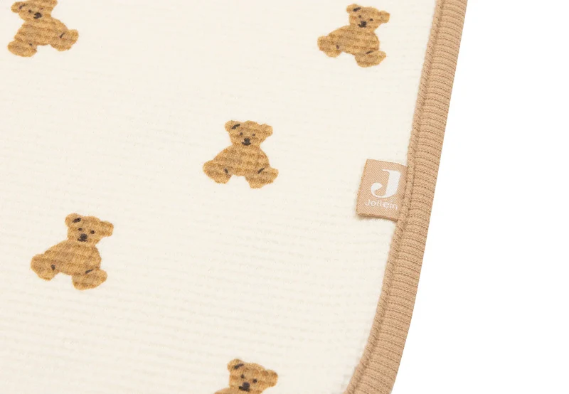 Couverture bébé Little Waffle Mini Teddy Bear – douceur et confort