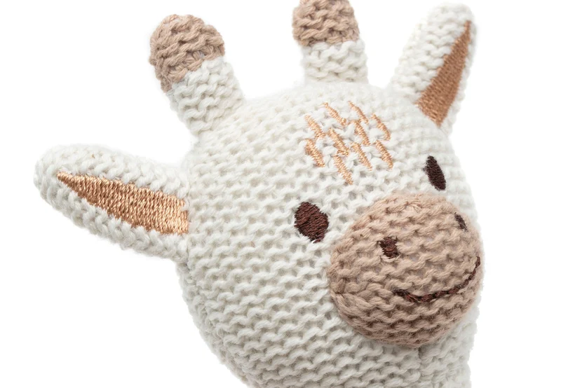 Hochet girafe tricotée