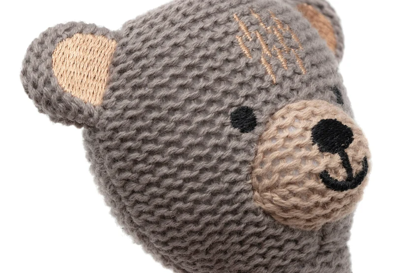 Hochet ours tricoté