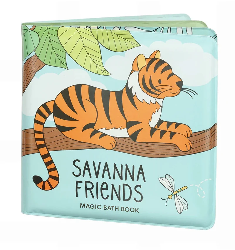 Livre de bain magique Savanne Friends – couleurs qui apparaissent dans l’eau