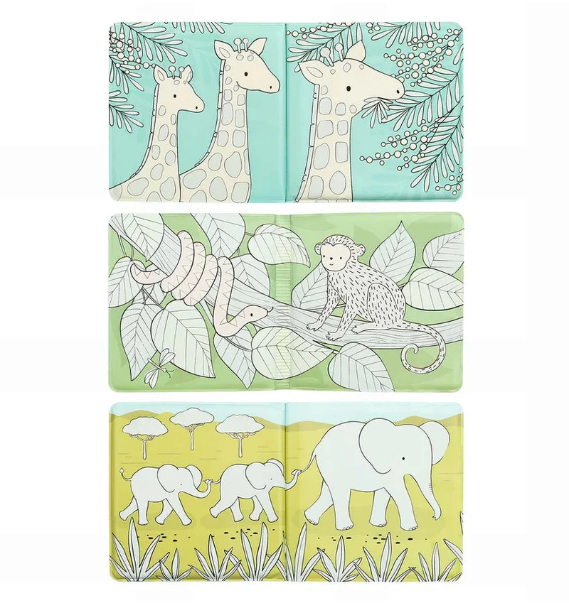 Livre de bain magique Savanne Friends – couleurs qui apparaissent dans l’eau