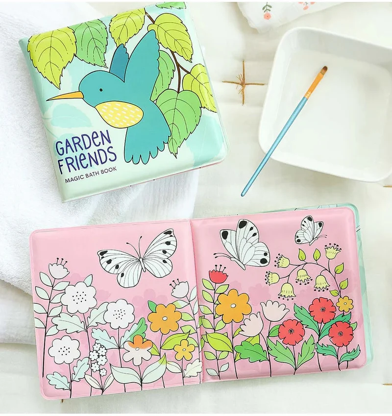 Livre de bain magique Garden Friends – couleurs qui apparaissent dans l’eau