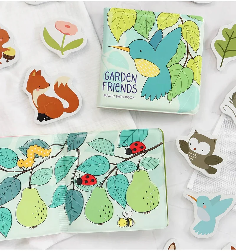 Livre de bain magique Garden Friends – couleurs qui apparaissent dans l’eau