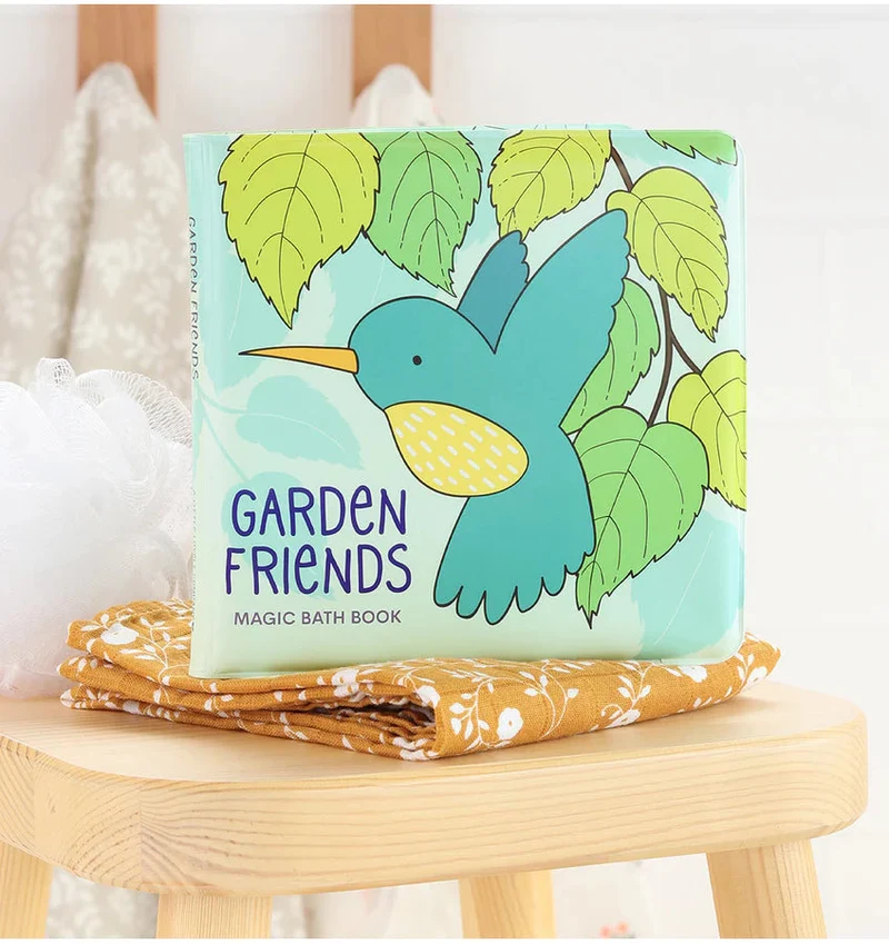 Livre de bain magique Garden Friends – couleurs qui apparaissent dans l’eau