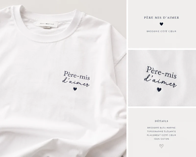 Tee-shirt père-mis d'aimer papa