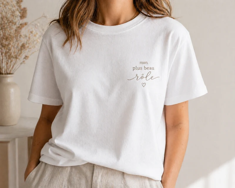 Tee-shirt Maman mon plus beau rôle
