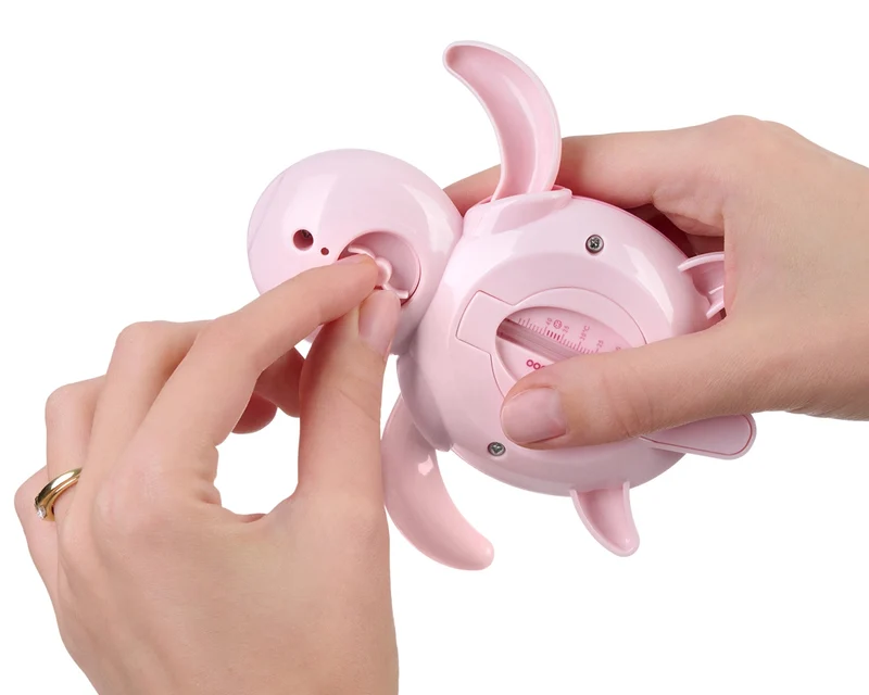 Thermomètre de bain bébé tortue rose – jouet ludique et sécurisé dès la naissance