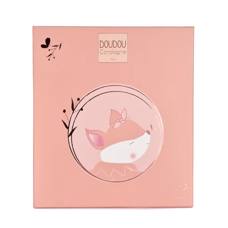 Boîte à musique bébé Mina – peluche musicale naissance 16 cm